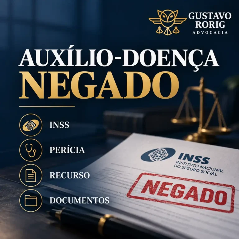 Auxílio-doença negado pelo INSS em Canoas com carta de indeferimento, perícia, documentos e recurso previdenciário.
