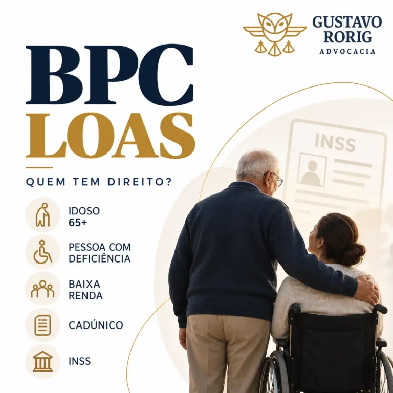 BPC LOAS para idosos e pessoas com deficiência de baixa renda atendidos pelo INSS.